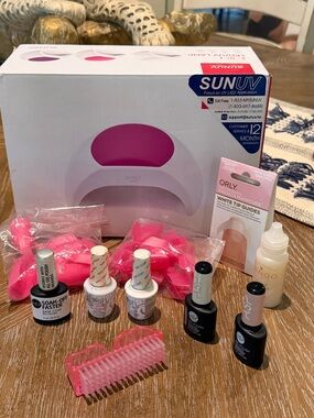 SUNUV White & Pink LED/UV Nail Lamp - Portable Nail Dryer